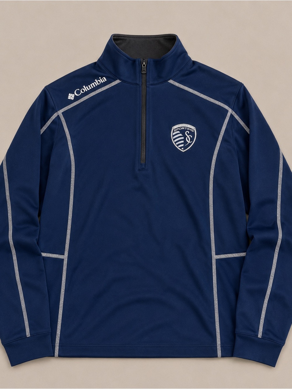 Columbia Navy Quarter-Zip Performance Pullover